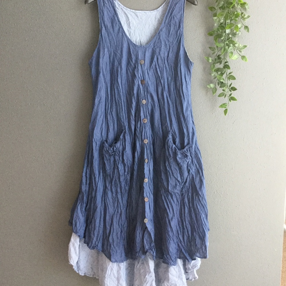 Cotton dress in blue